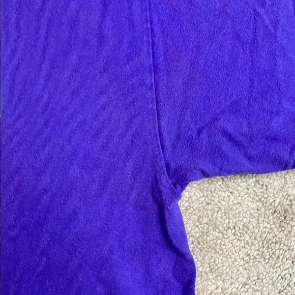 TCE “COLLEGE” Purple and White Short Sleeve Tee - Picture 5 of 7